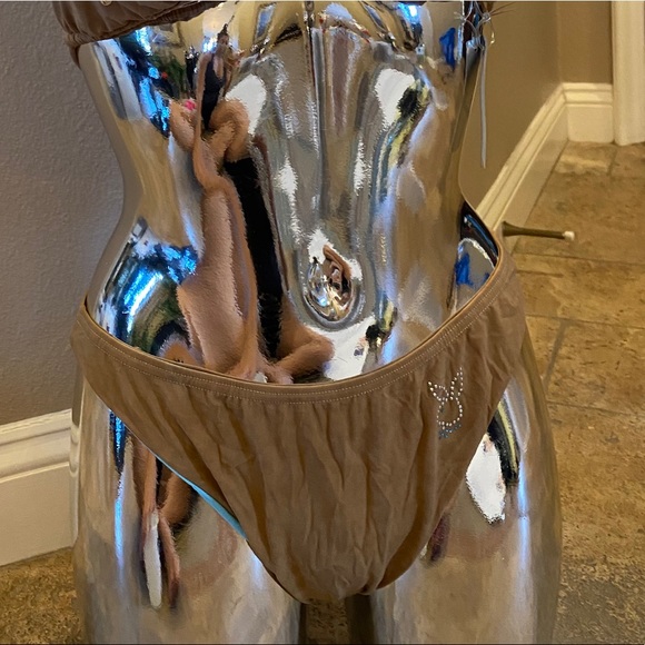 NWT PLAYBOY 🐰 LIGHT BROWN & BLUE BIKINI SET - Picture 7 of 7